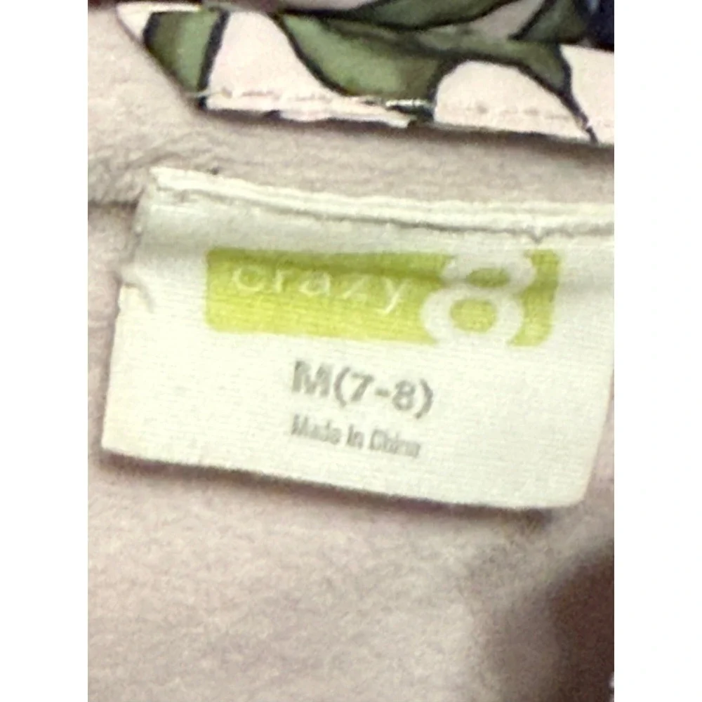 Crazy 8 girls‎ floral puffer vest medium 7/8. Warm fleece lined